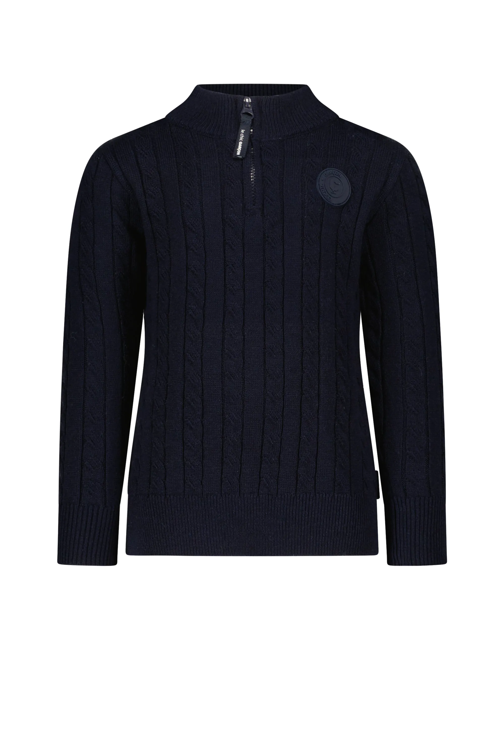 ◘ OLSSY ◘ cable knit zip pullover *Navy*