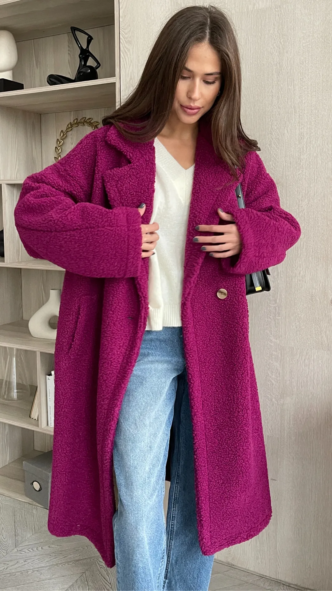 ADRIANA COAT - MAGENTA