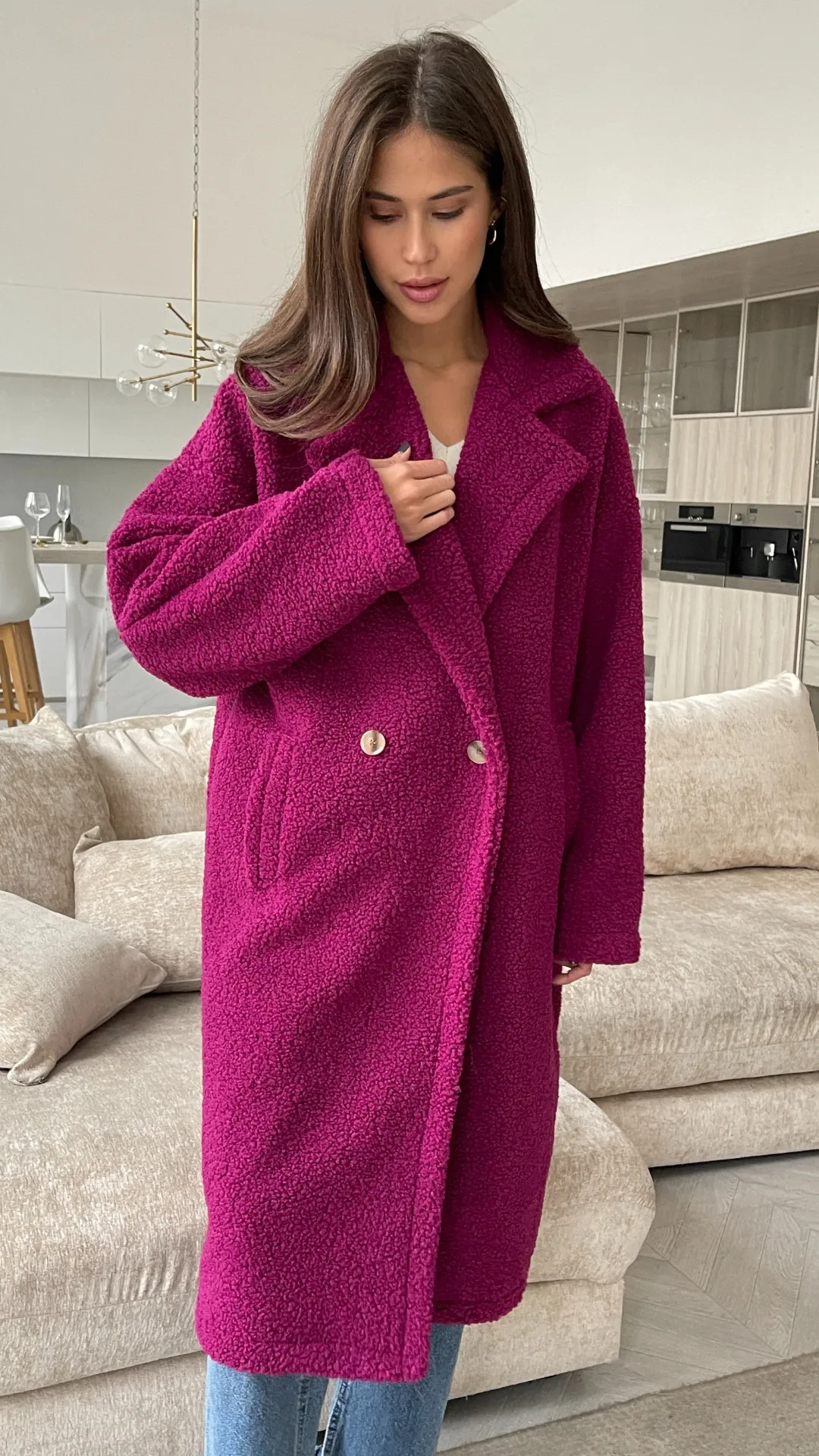 ADRIANA COAT - MAGENTA