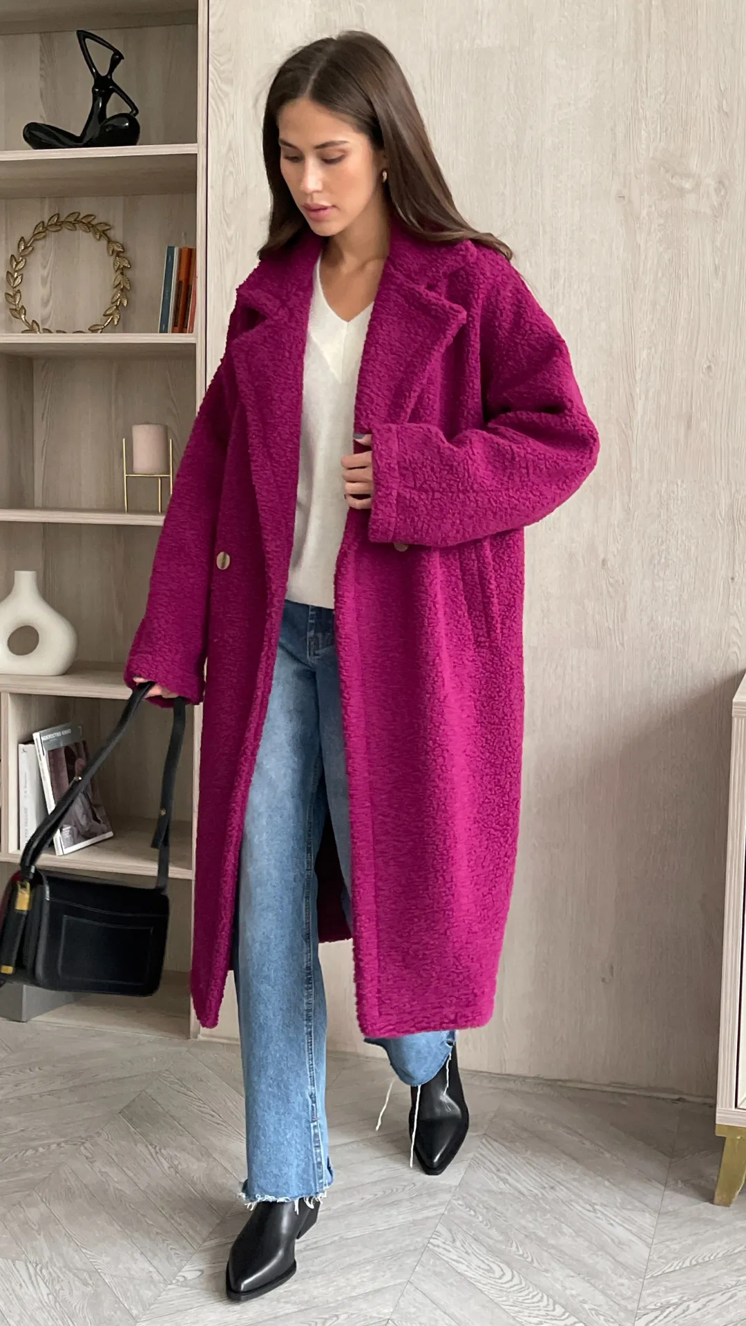 ADRIANA COAT - MAGENTA