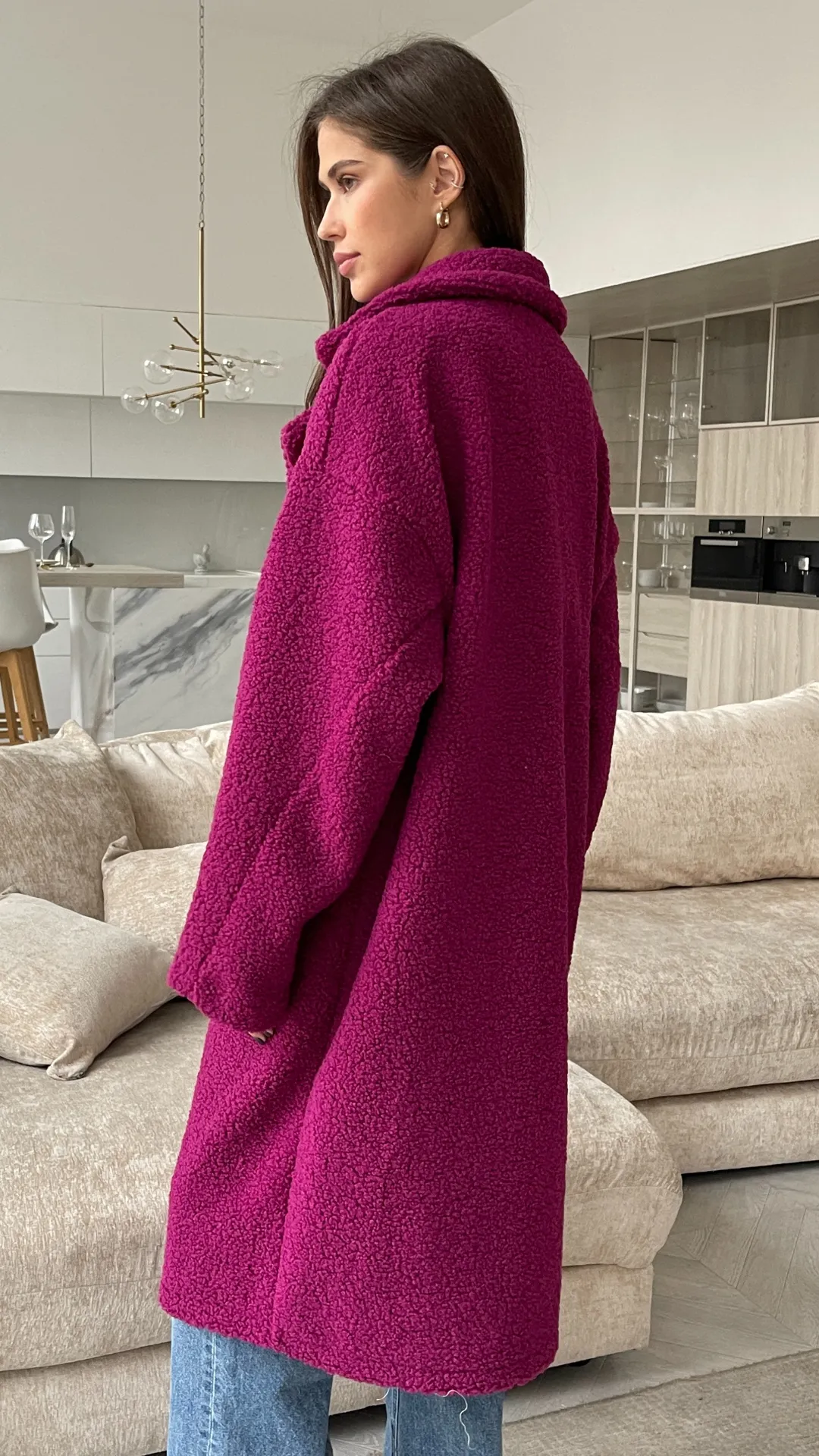 ADRIANA COAT - MAGENTA