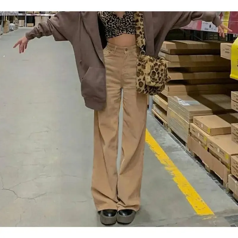 Aesthetics Solid Corduroy Wide Leg Pants