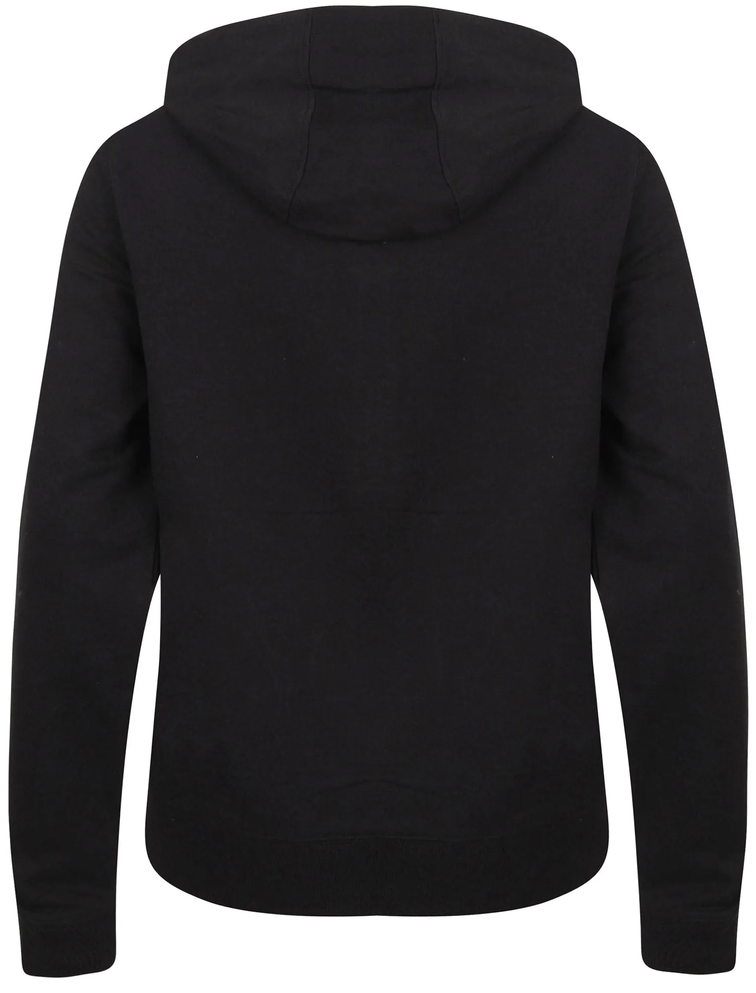 Arcus Loop Back Fleece Zip Through Hoodie In Jet Black - Tokyo Laundry