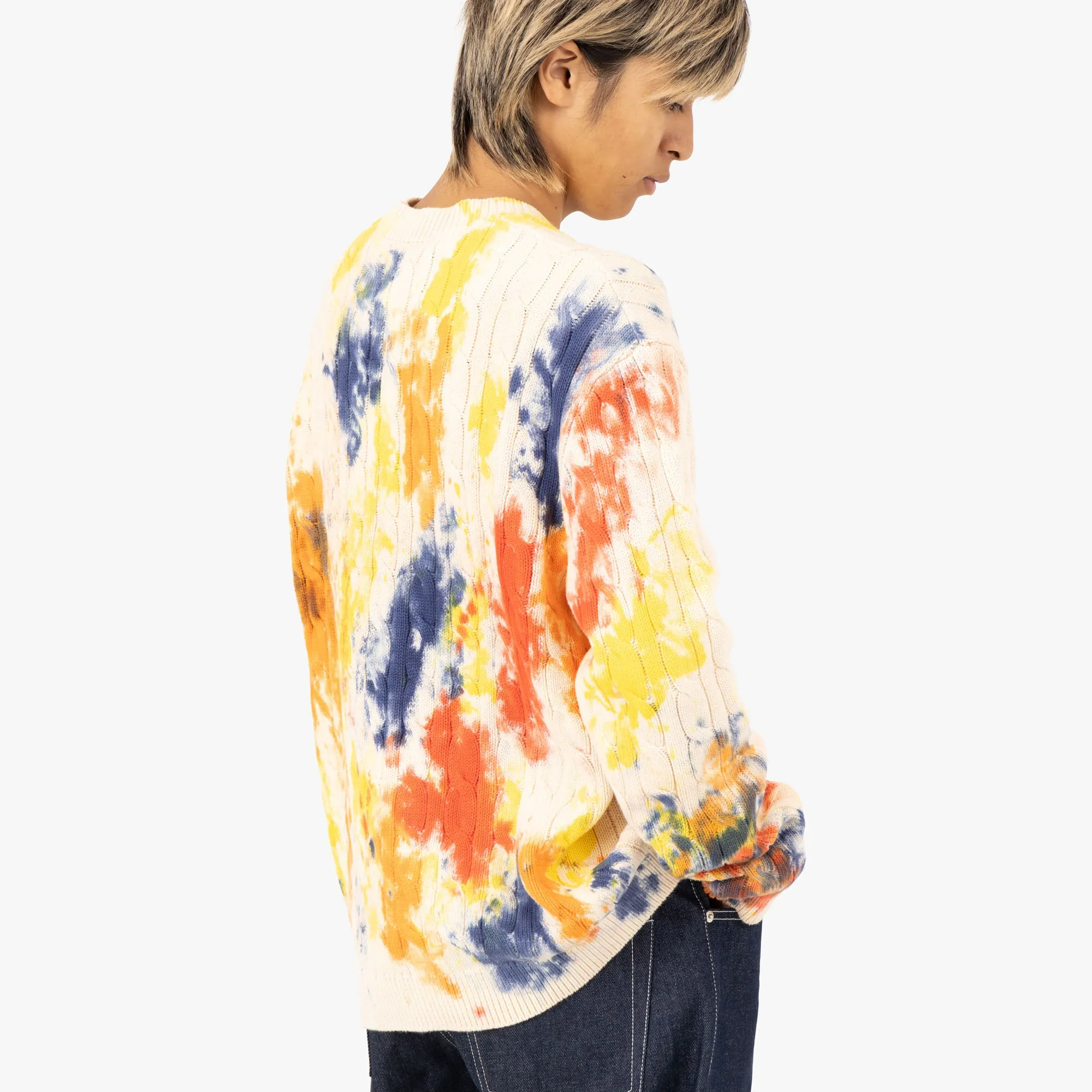 Awake NY Applique Sweater / Tie Dye