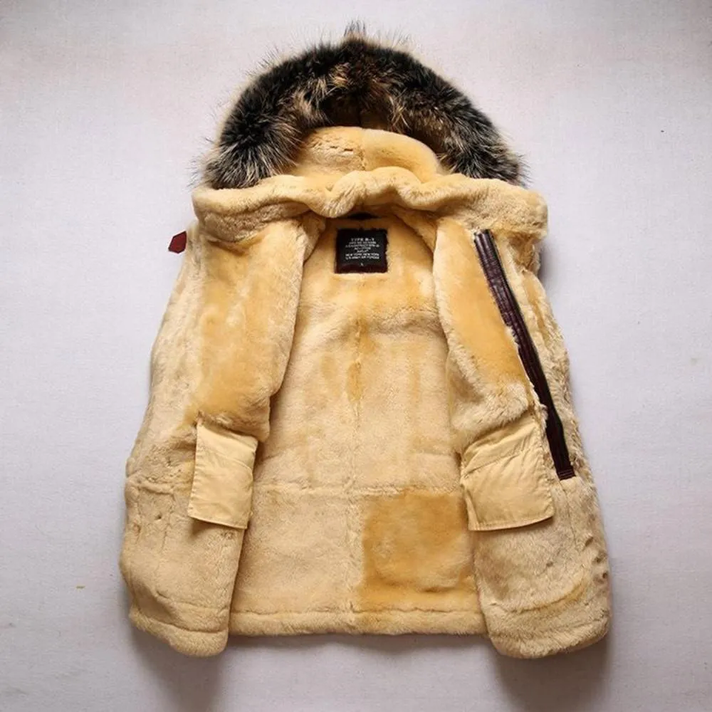 B-7 Arctic Shearling Parka with Detachable Hood – WWII Inspired Warmth