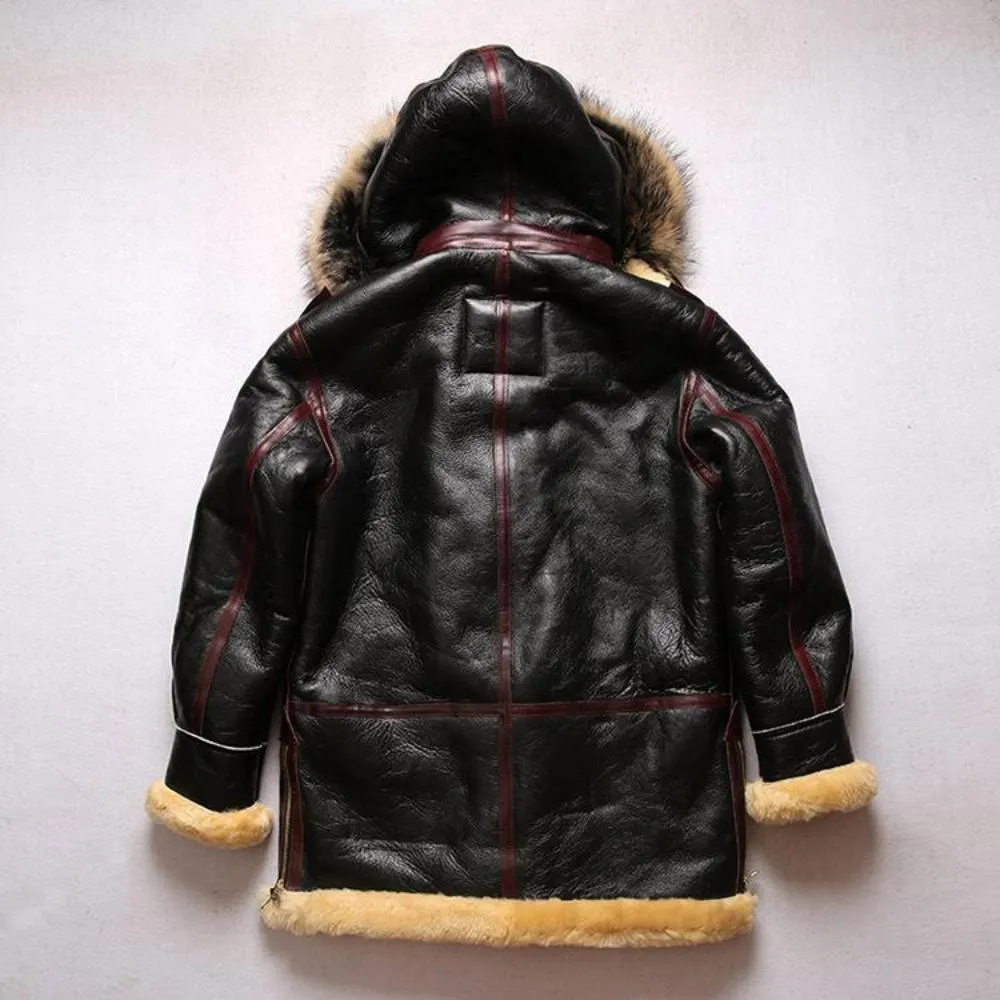 B-7 Arctic Shearling Parka with Detachable Hood – WWII Inspired Warmth