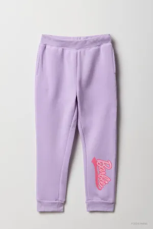 Barbie™ Girls Sparkle Graphic Fleece Jogger