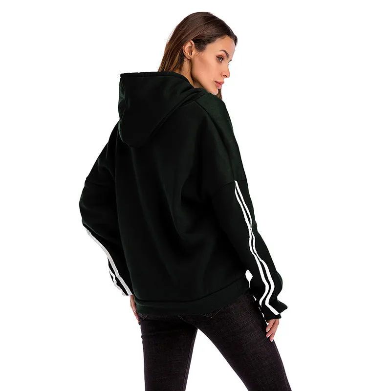 Bat Sleeve Hoodie Thicken Sweatshirt Plus Velvet