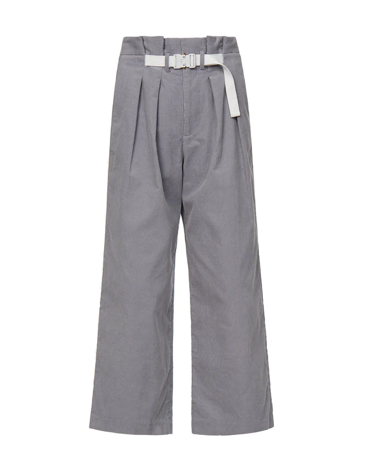 Belted Corduroy Wide Leg Pants