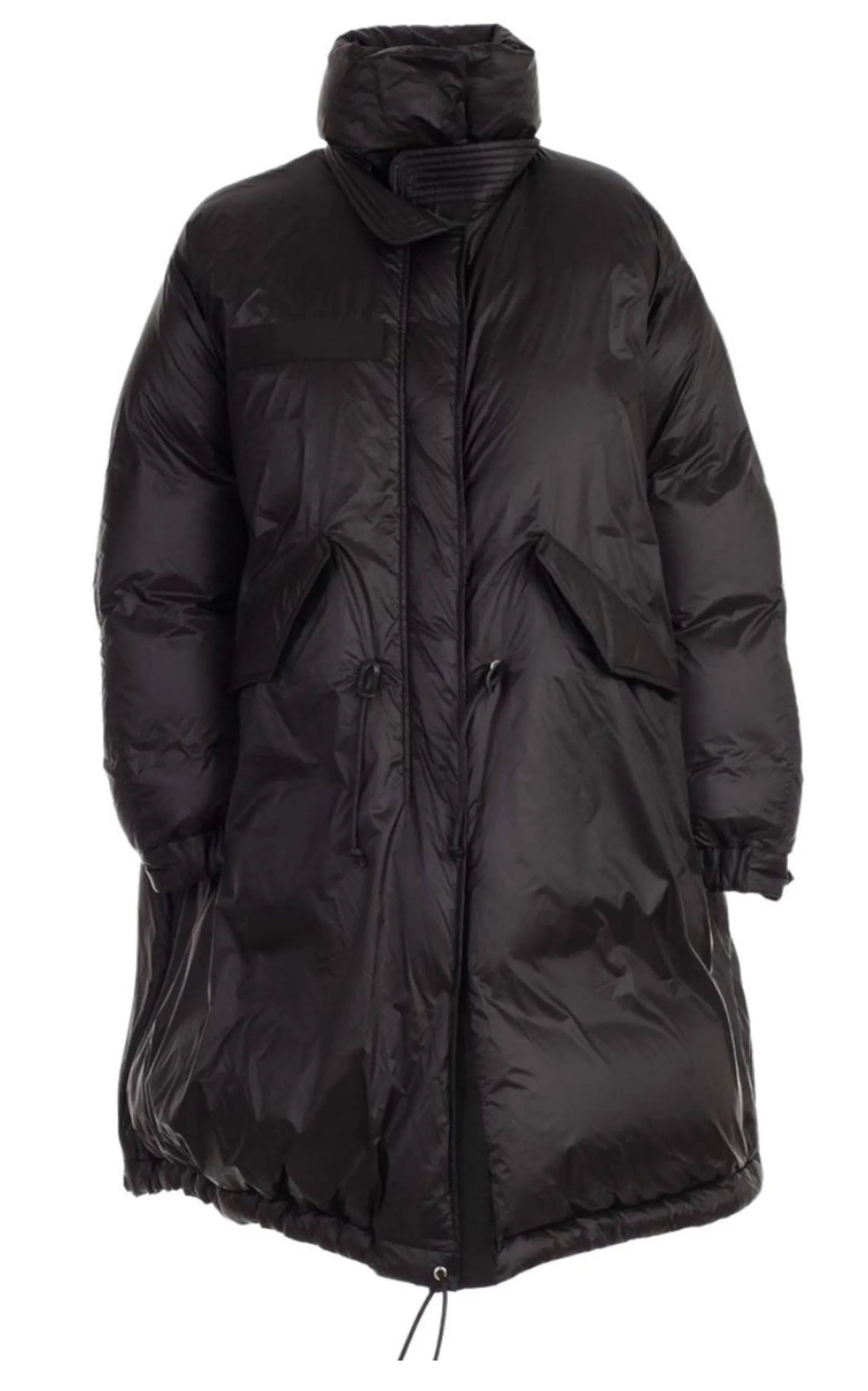 Black Down High Neck Padded Parka