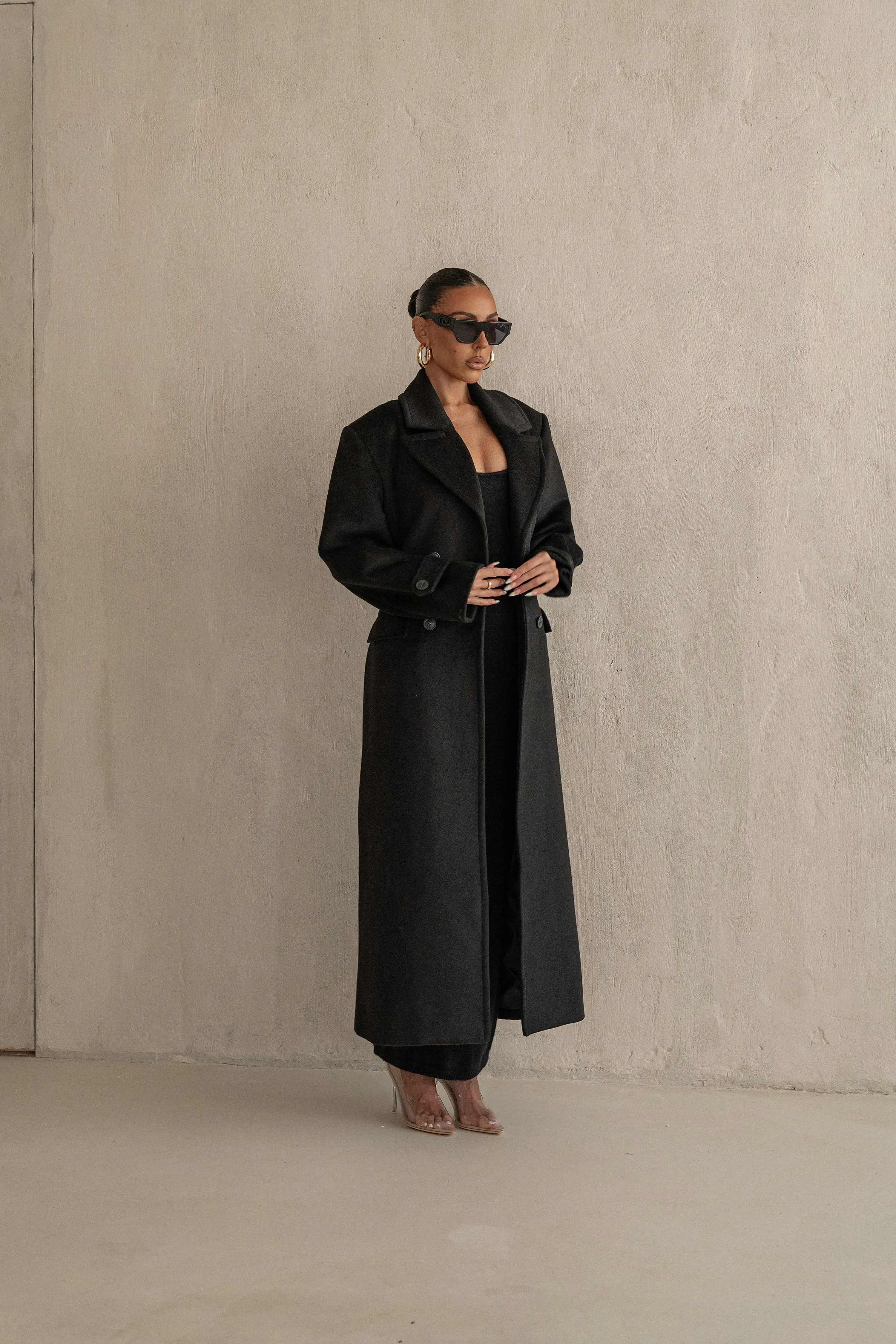 Black Rain Or Shine Longline Coat