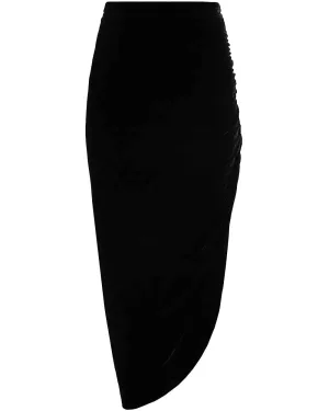 Black Velvet Herst Midi Skirt