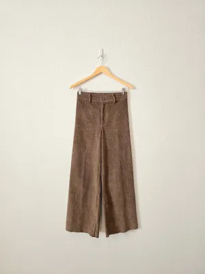 Brown Corduroy Wide Leg Pant (S)