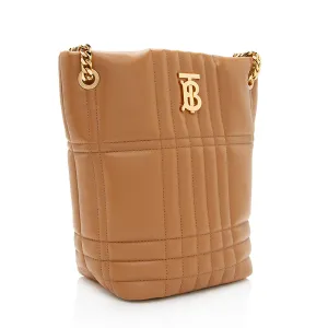 Burberry Quilted Lambskin Lola Small Bucket Bag (SHF-21197)