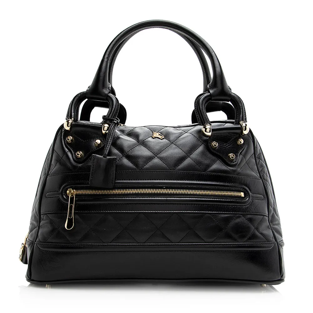 Burberry Quilted Leather Westbury Satchel (SHF-21477)