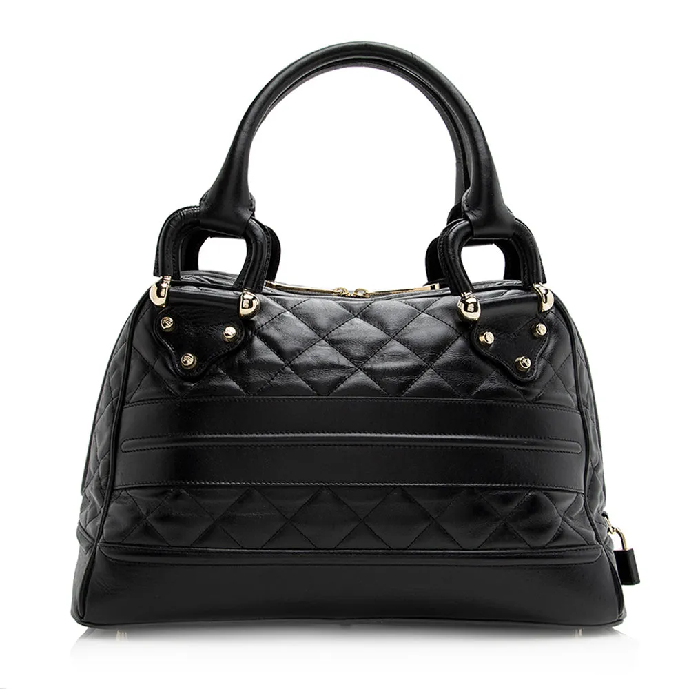 Burberry Quilted Leather Westbury Satchel (SHF-21477)