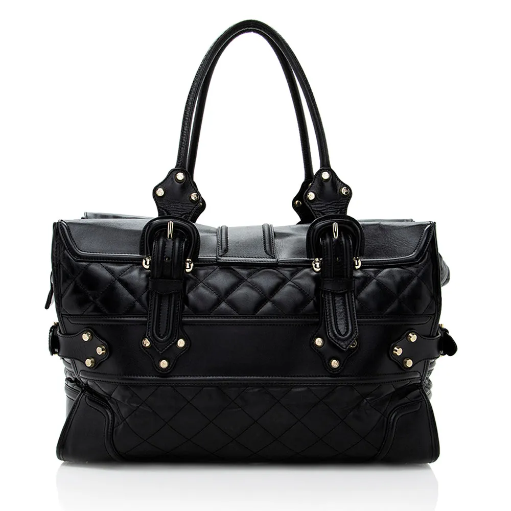 Burberry Quilted Leather XL Manor Tote (SHF-18303)