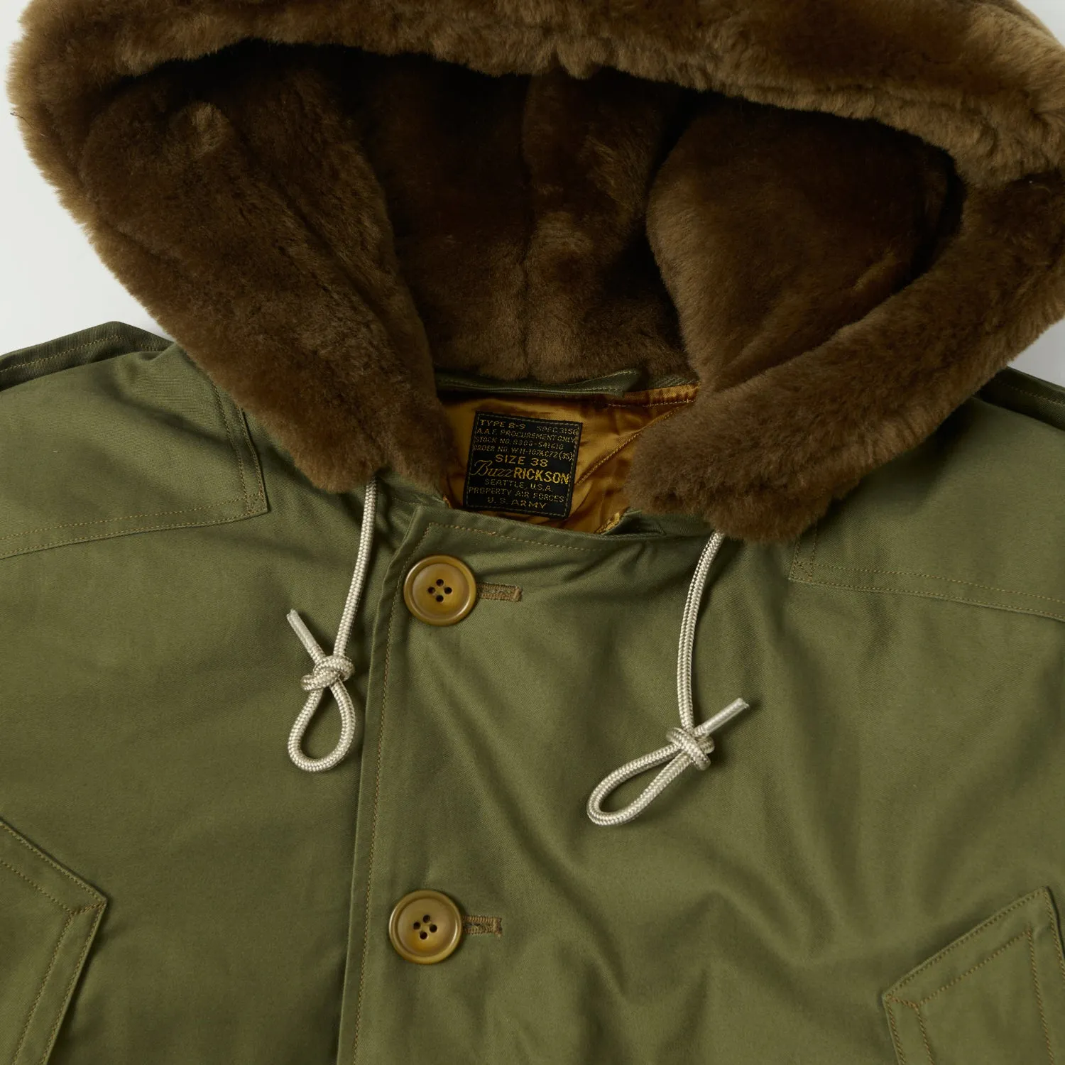 Buzz Rickson's Type B-9 Flight Down Parka - Olive Drab