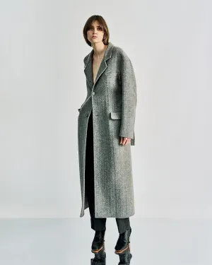 Celine Longline marle wool coat