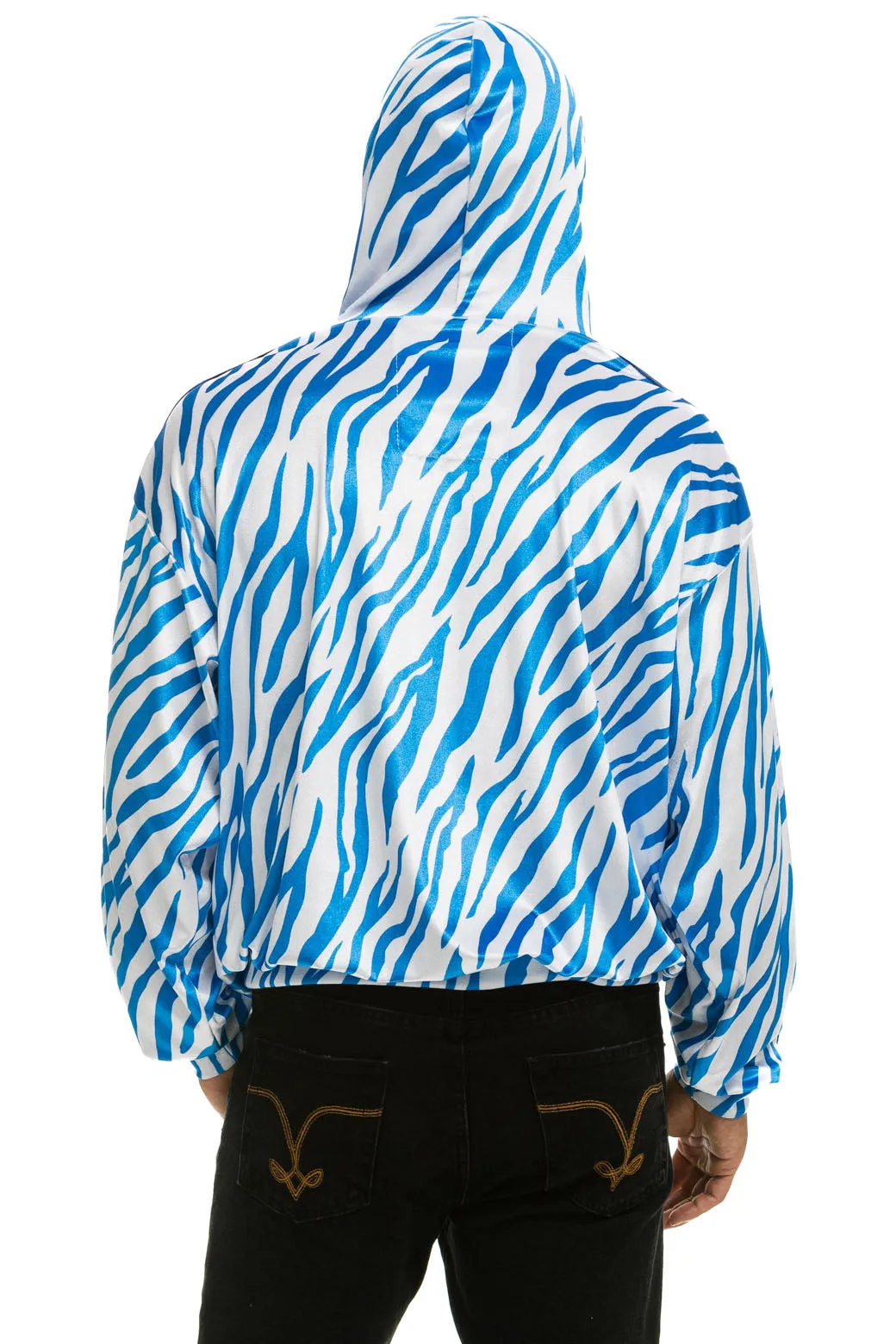 CLASSIC VELVET RELAXED PULLOVER HOODIE - BLUE TIGER