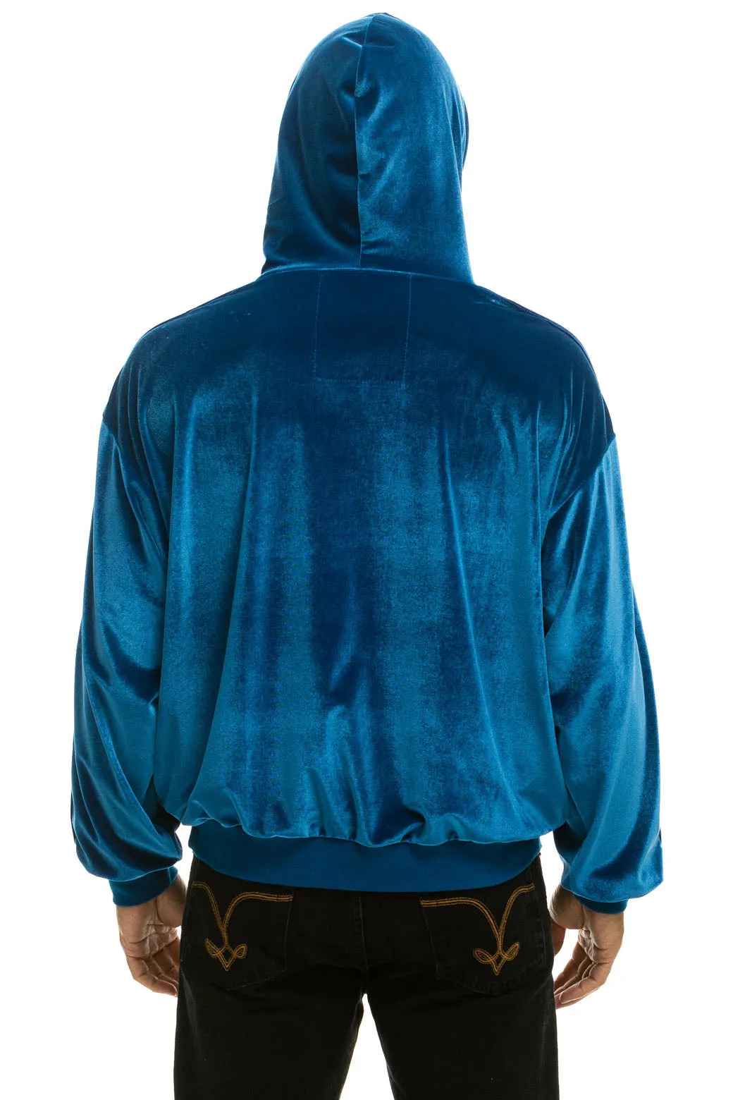 CLASSIC VELVET RELAXED PULLOVER HOODIE - VINTAGE BLUE