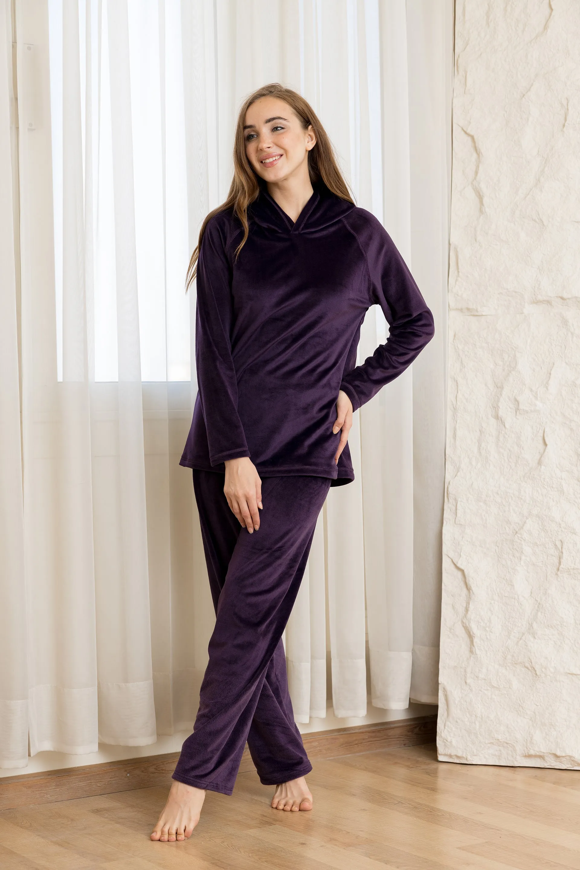 Comfort Hoodie Lounge Set - Purple