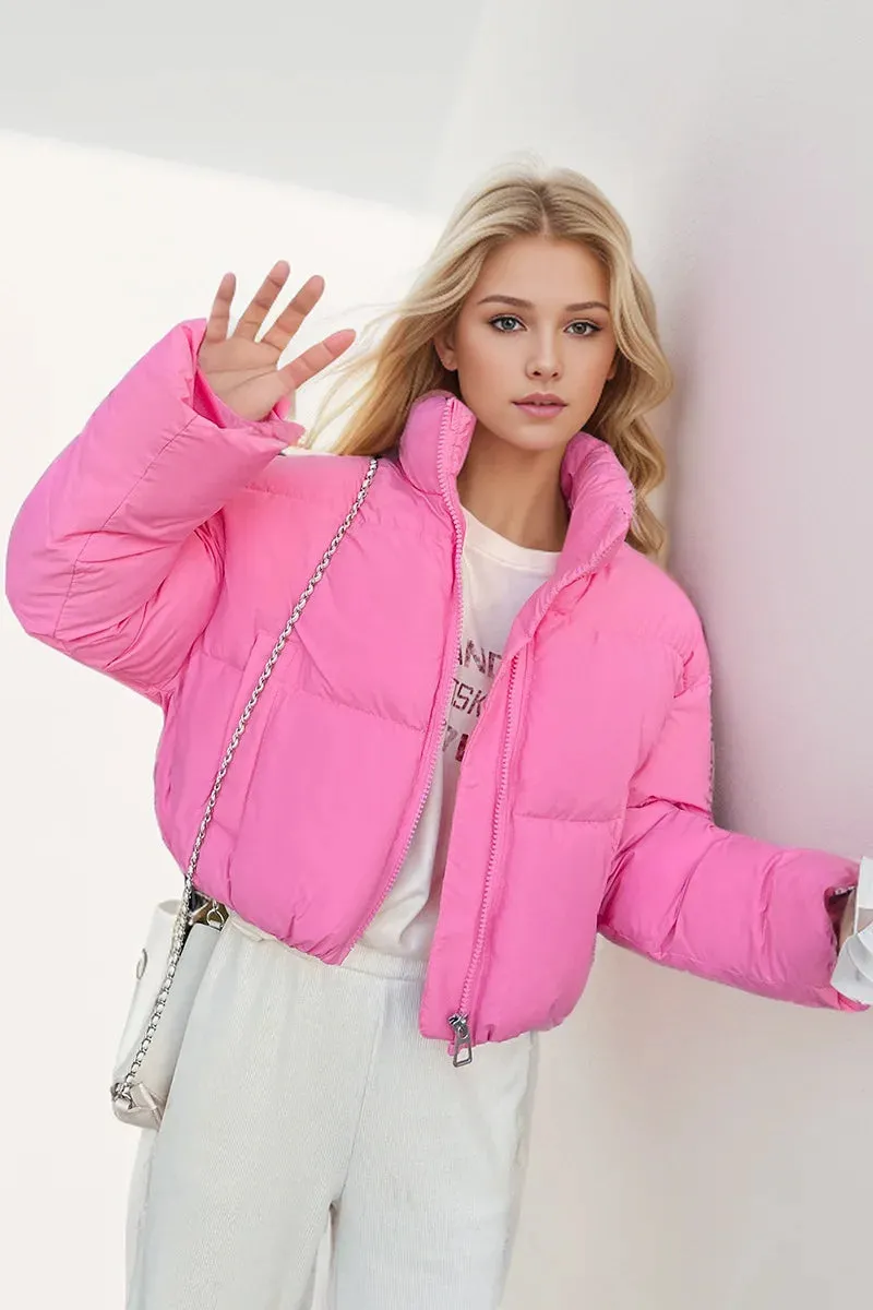 Cropped Quilted Puffer Jacket