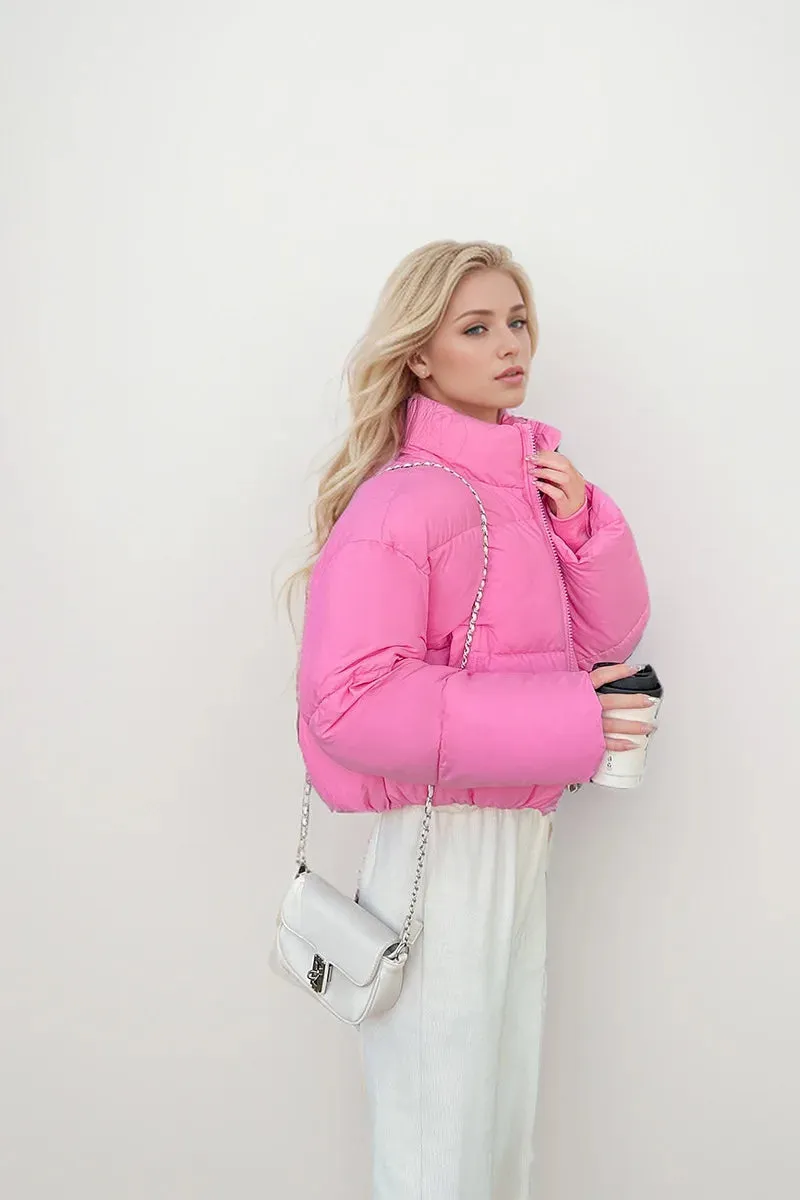 Cropped Quilted Puffer Jacket