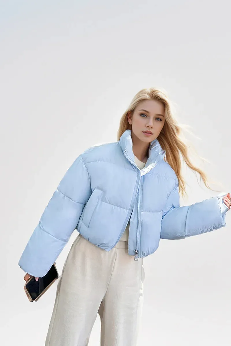 Cropped Quilted Puffer Jacket