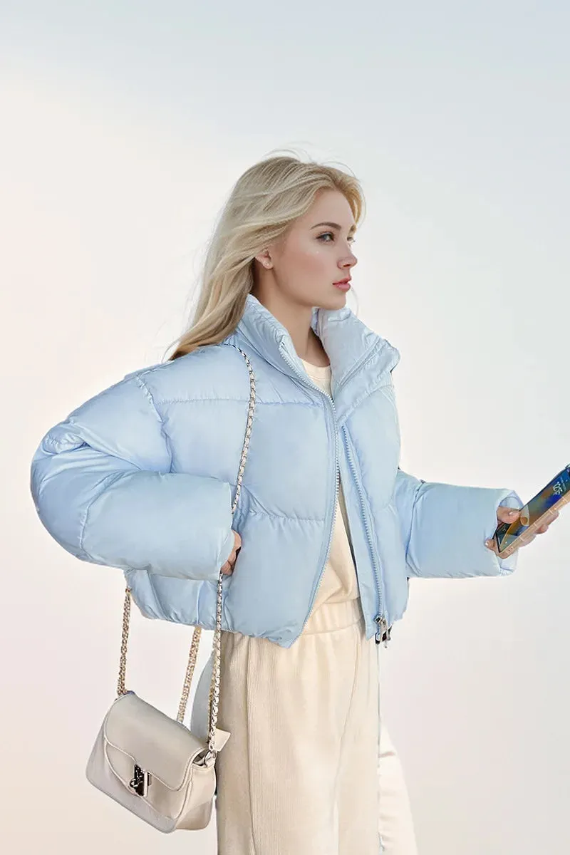 Cropped Quilted Puffer Jacket