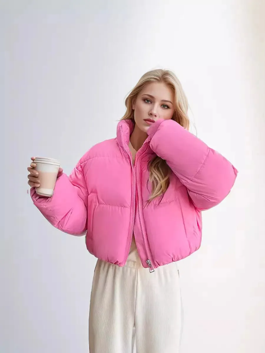 Cropped Quilted Puffer Jacket