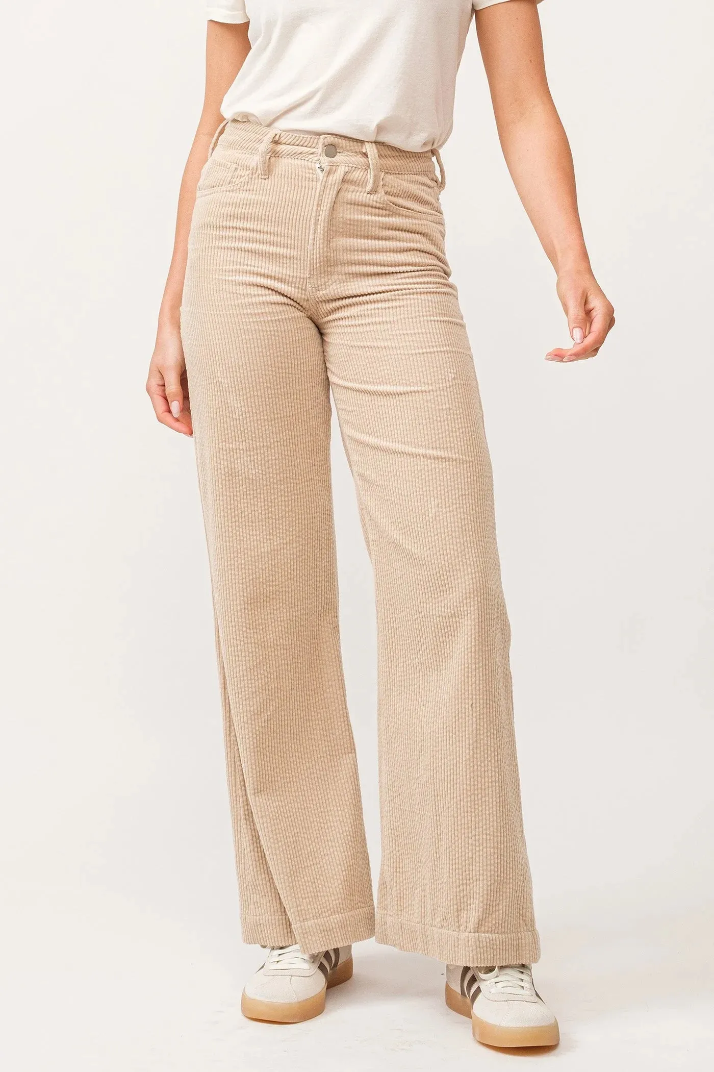 Dear John Fiona Corduroy Pant in Foam Cream