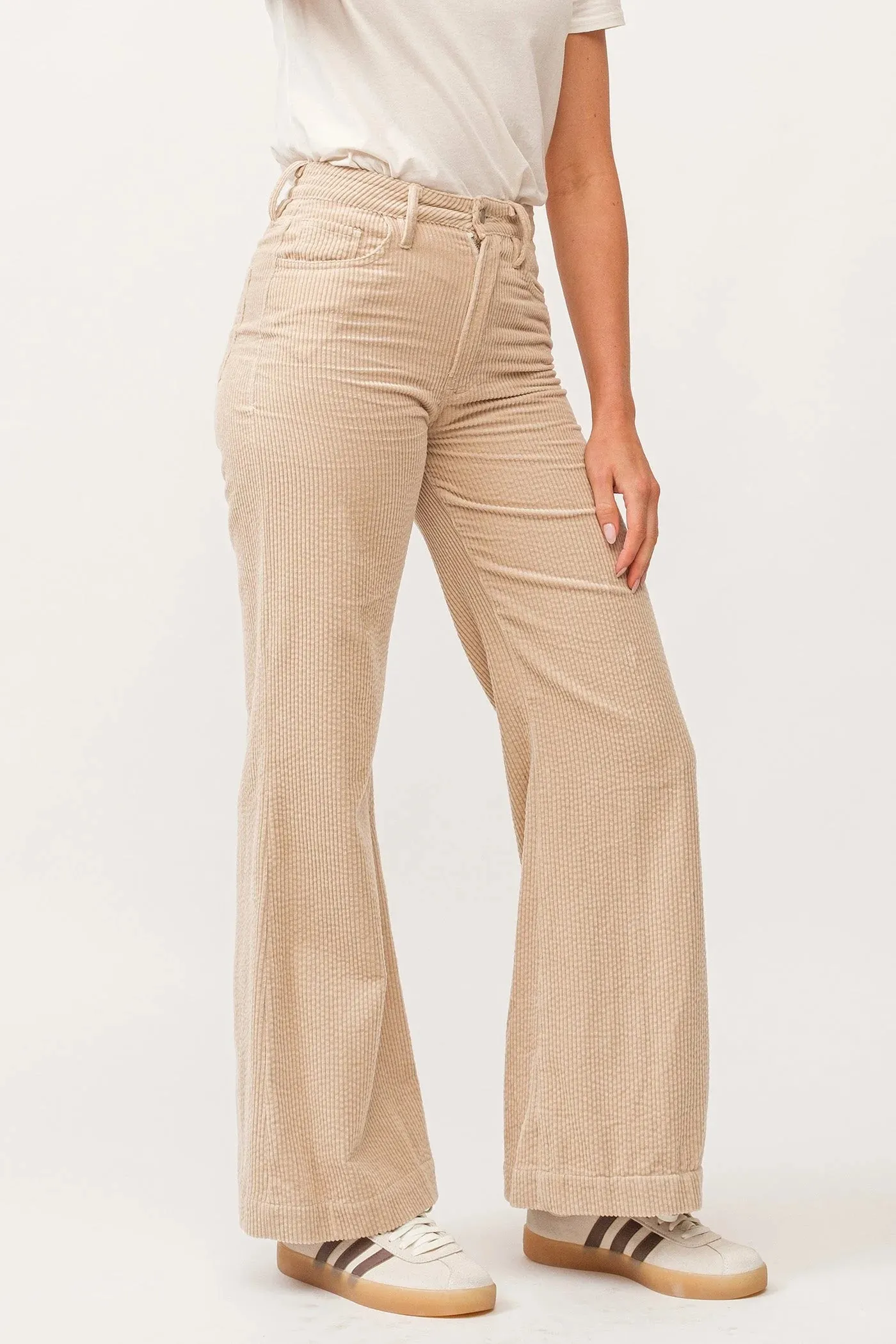 Dear John Fiona Corduroy Pant in Foam Cream