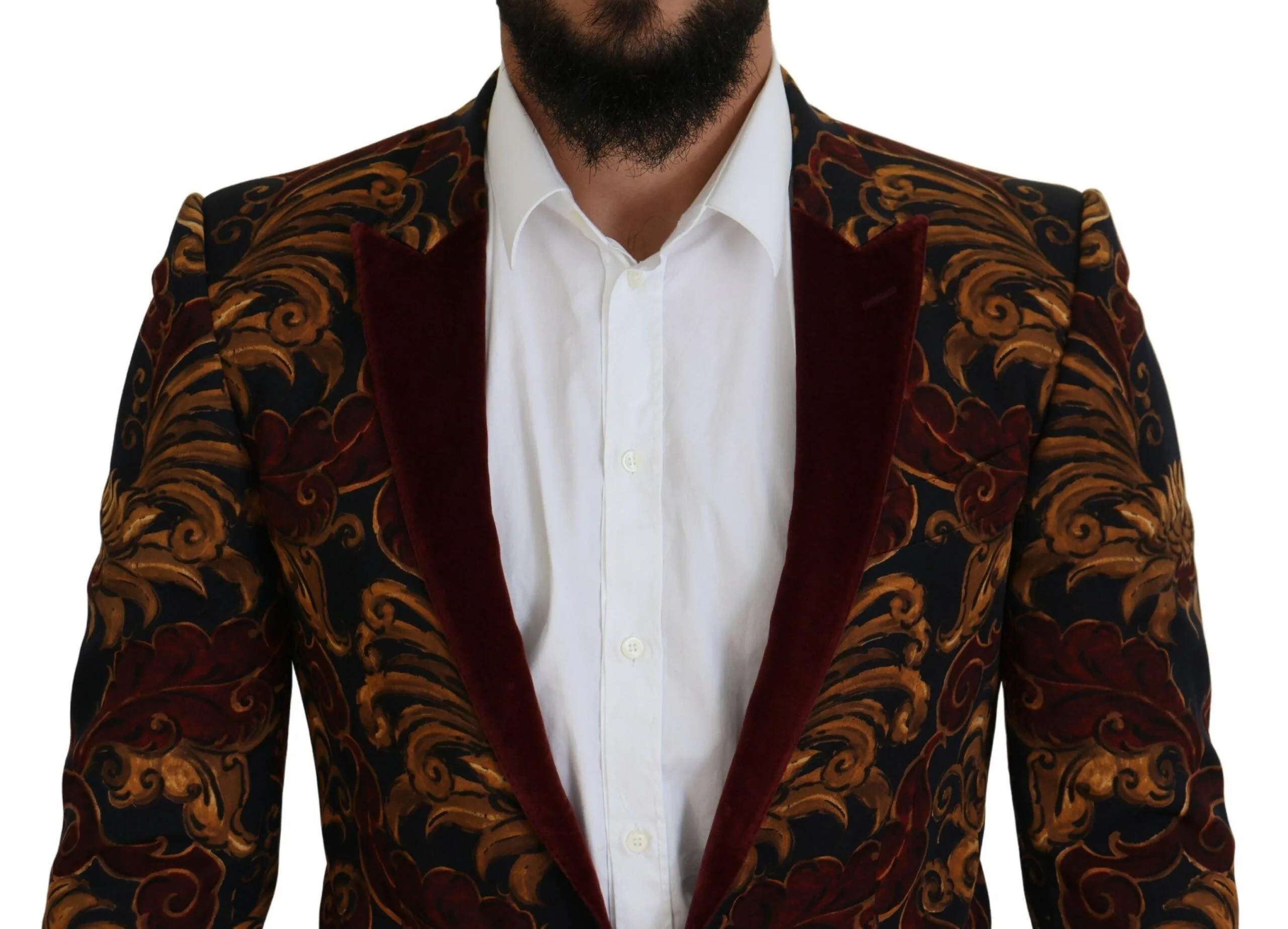 Dolce & Gabbana Multicolor Floral Single Breasted Martini Blazer