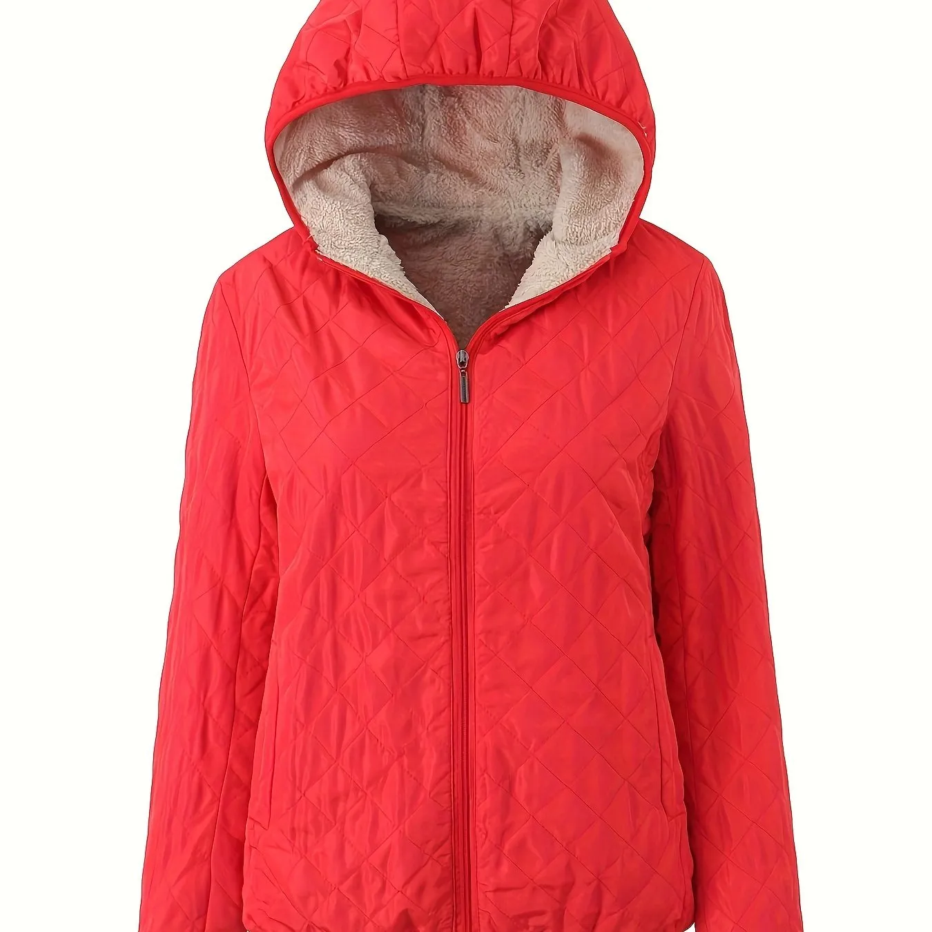 Emma | Quilted zippered jacket with hood