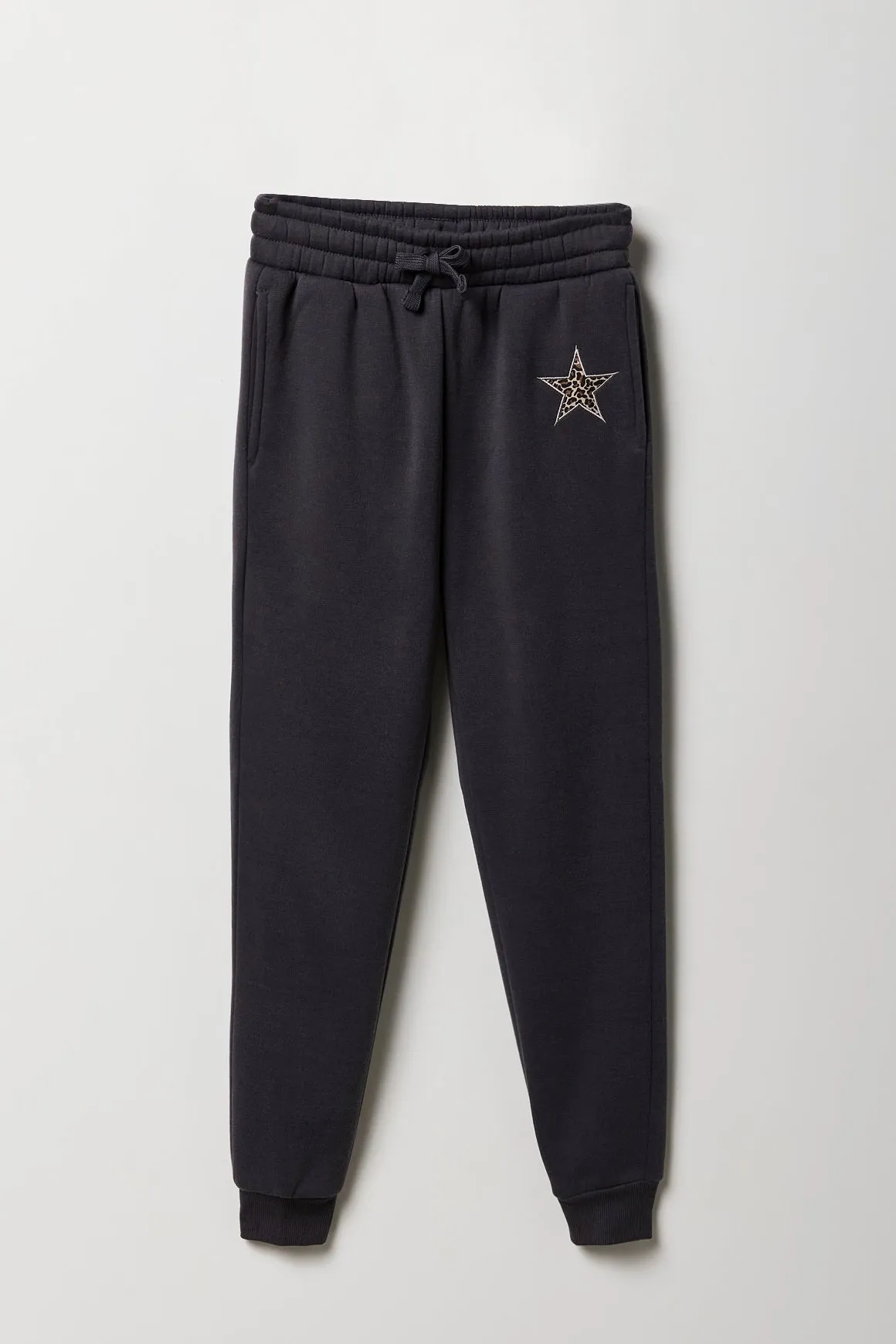 Girls Embroidered Fleece Jogger