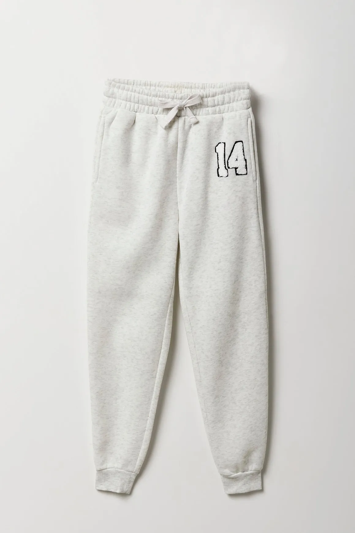 Girls Embroidered Fleece Jogger