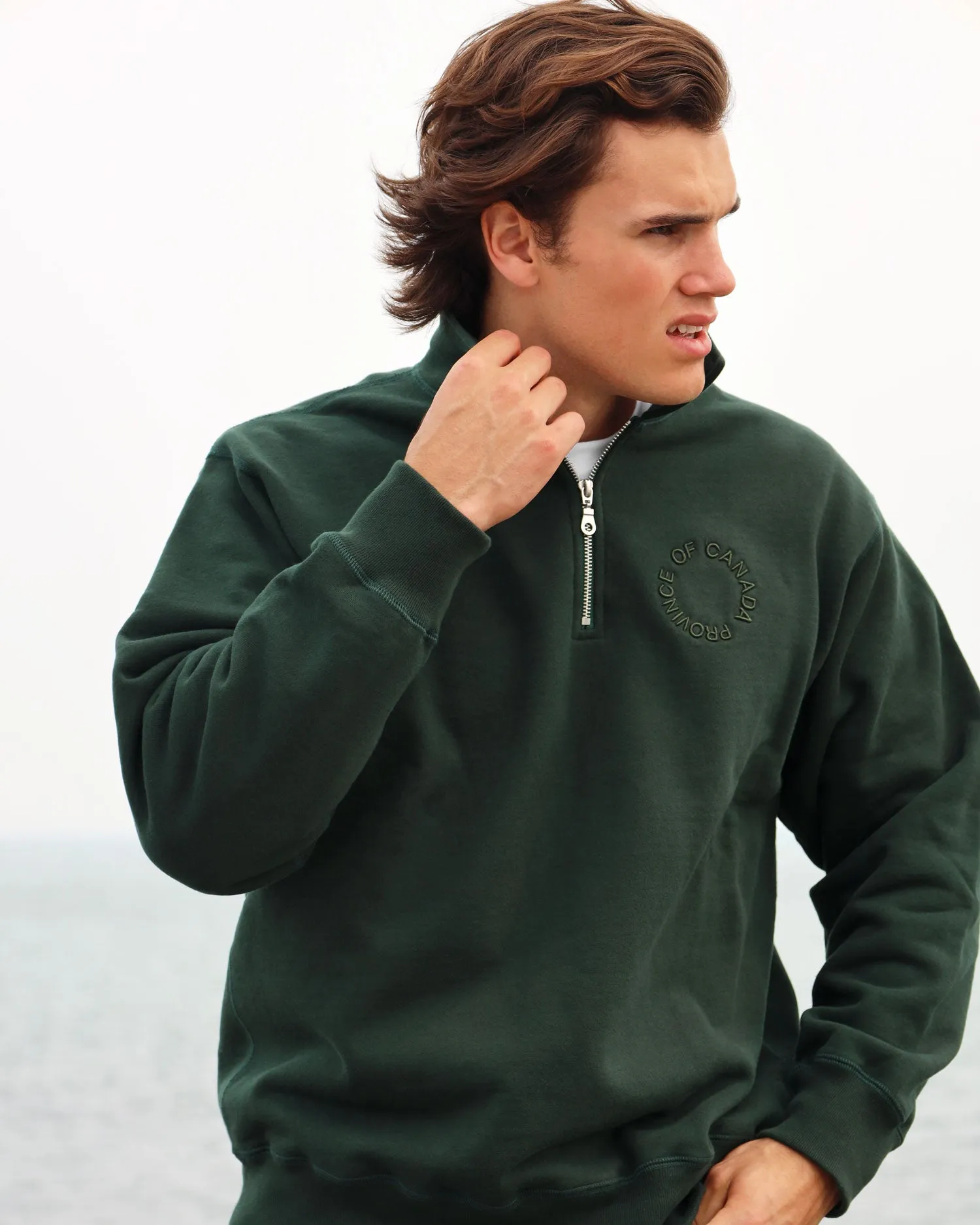 Half Zip Fleece Sweatshirt Forest - Unisex