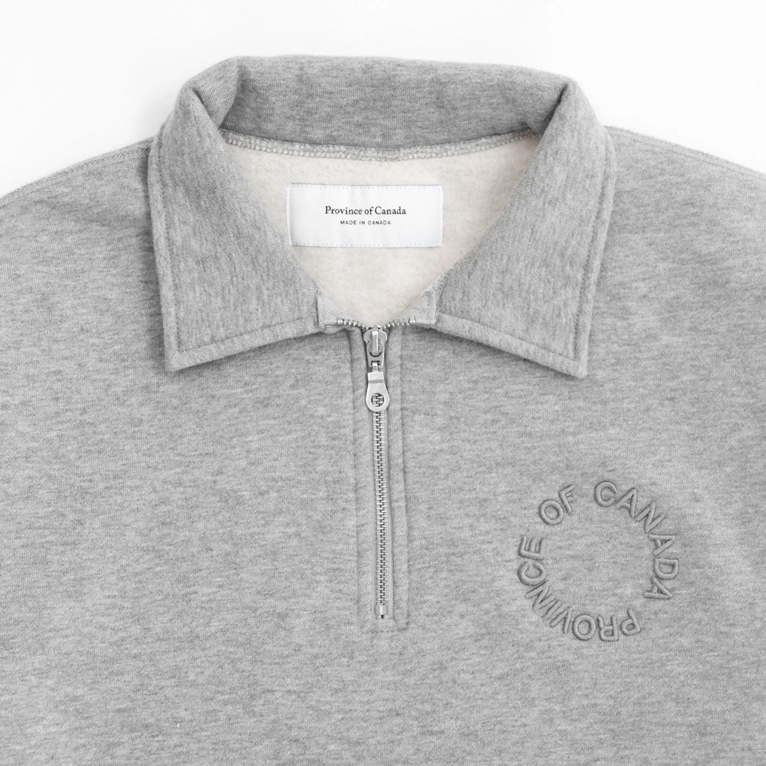 Half Zip Fleece Sweatshirt Heather Grey - Unisex