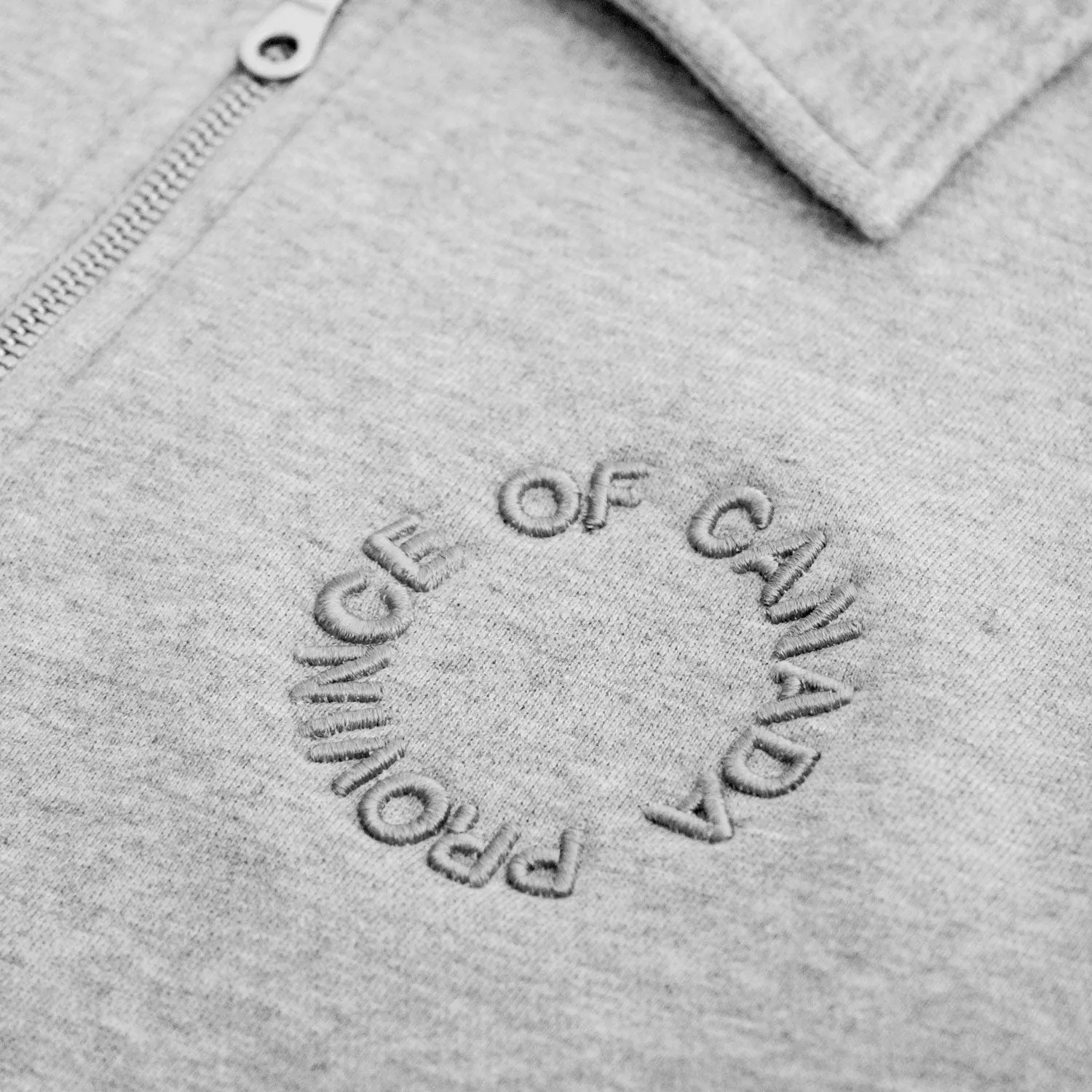 Half Zip Fleece Sweatshirt Heather Grey - Unisex