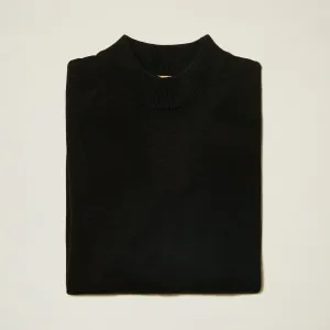 Inserch Cotton Blend Mock Neck Sweater Black 4308-00001