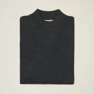 Inserch Cotton Blend Mock Neck Sweater Charcoal 4308-00050 Charcoal