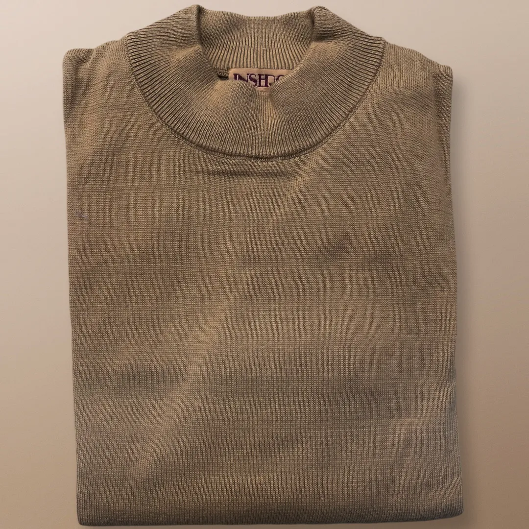 Inserch Cotton Blend Mock Neck Sweater Coffee 4308-00023