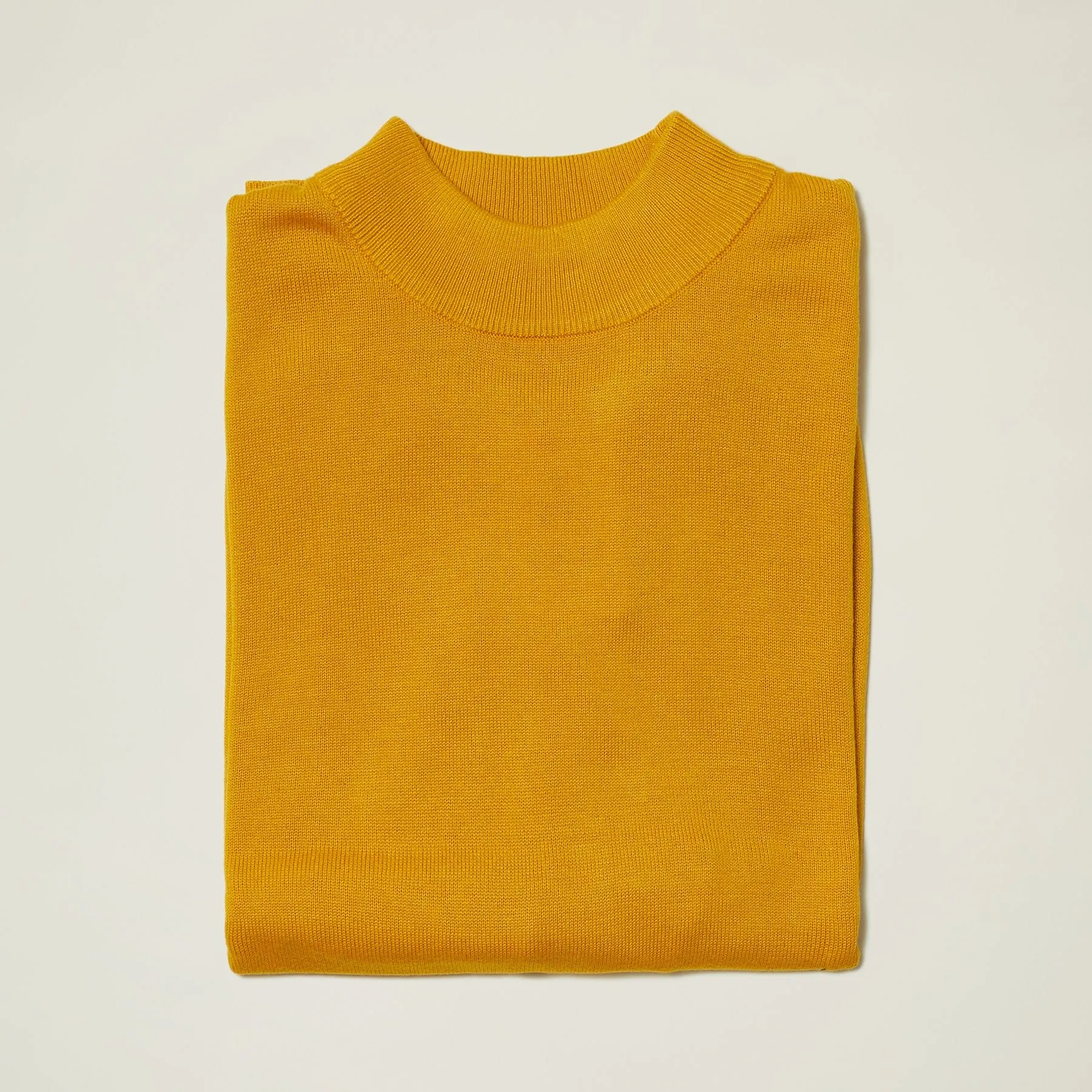 Inserch Cotton Blend Mock Neck Sweater Mustard 4308-00026