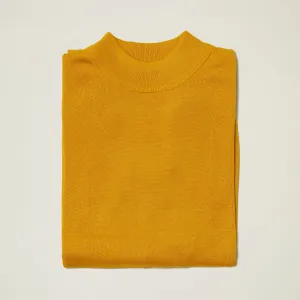 Inserch Cotton Blend Mock Neck Sweater Mustard 4308-00026