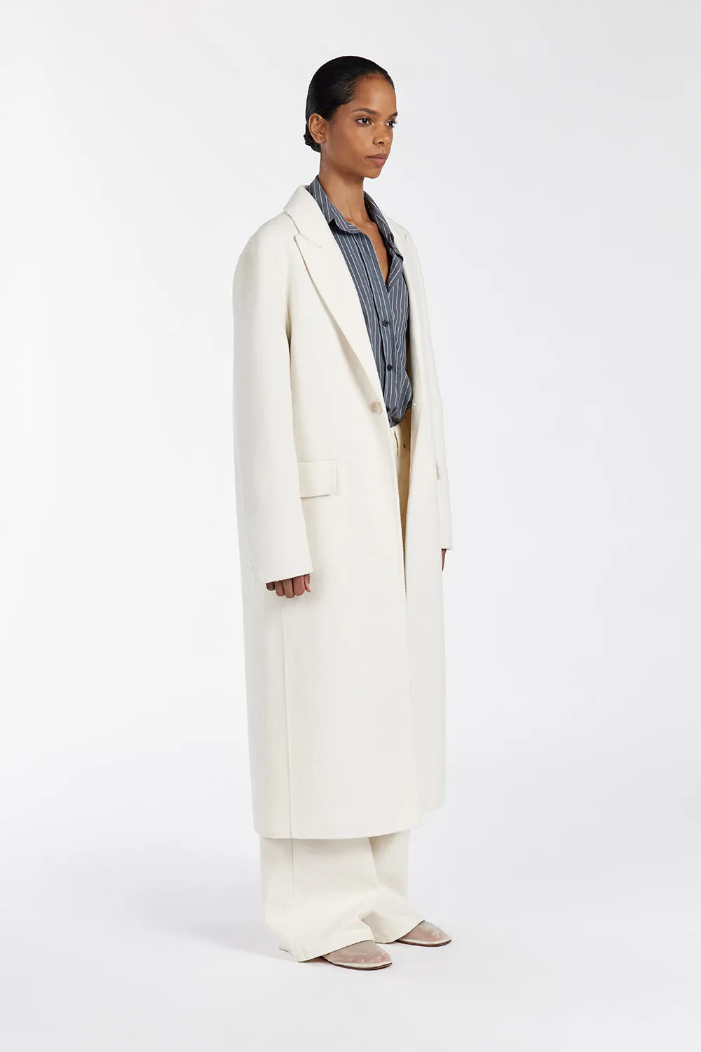 JAY CREAM LONGLINE COAT