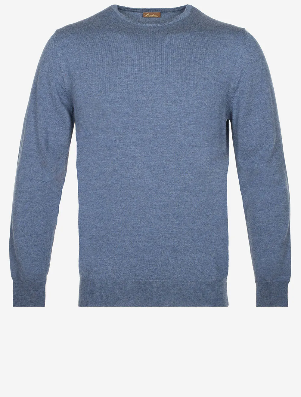 Knitted Crew Neck Merino Wool Blue