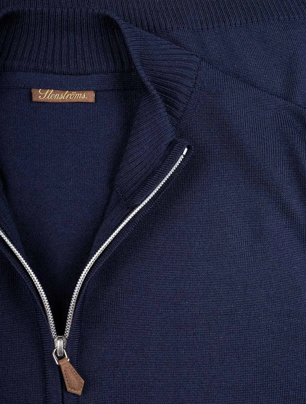 Knitted Fullzip Merino Wool Cardigan Navy