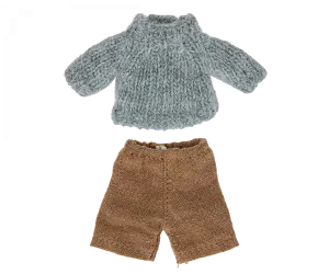 Knitted sweater and pants for big brother