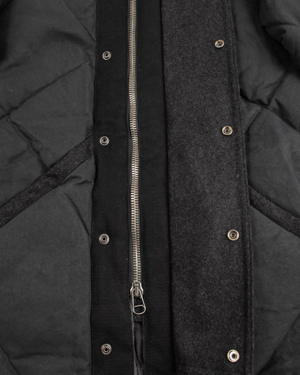 Lander Down Coat - Charcoal Halley Stevenson "Military Finish" Waxed Cotton